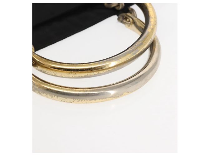 PRADA Borsa a mano in nylon metal nero oro Auth ti3459 D'oro - vista 7