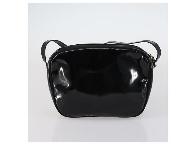Borsa Salvatore Ferragamo Tela Smaltata Pelle 7Set Nero Marrone Auth bs29709 - vista 23