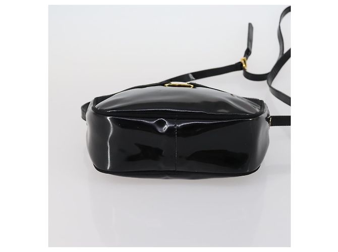 Borsa Salvatore Ferragamo Tela Smaltata Pelle 7Set Nero Marrone Auth bs29709 - vista 25