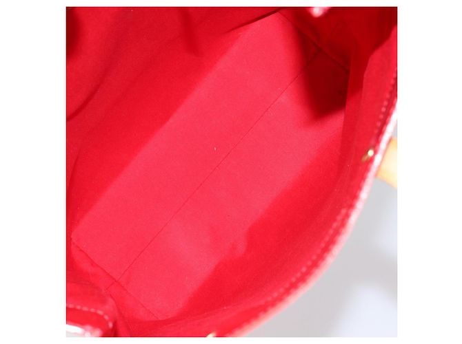 LOUIS VUITTON Monogram Vernis Reade MM Borsa a Mano Rossa M91086 LV Auth gh954 Rosso - vista 11