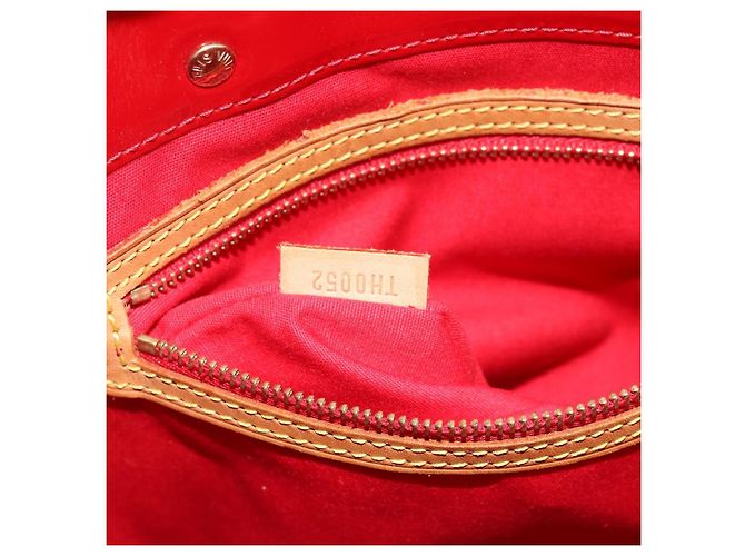 LOUIS VUITTON Monogram Vernis Reade MM Borsa a Mano Rossa M91086 LV Auth gh954 Rosso - vista 12