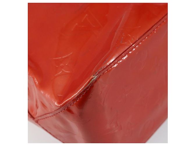 LOUIS VUITTON Monogram Vernis Reade MM Borsa a Mano Rossa M91086 LV Auth gh954 Rosso - vista 16