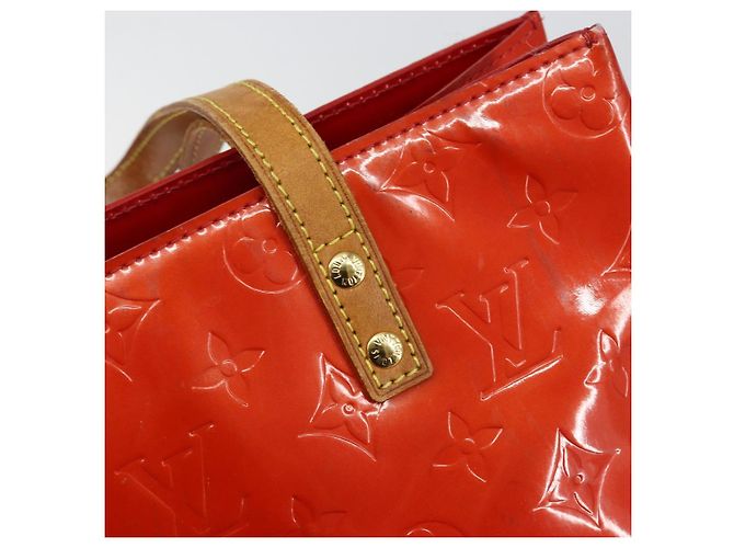 LOUIS VUITTON Monogram Vernis Reade MM Borsa a Mano Rossa M91086 LV Auth gh954 Rosso - vista 17