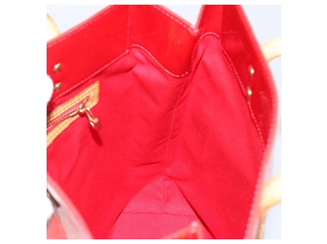 LOUIS VUITTON Monogram Vernis Reade MM Borsa a Mano Rossa M91086 LV Auth gh954 Rosso - vista 19