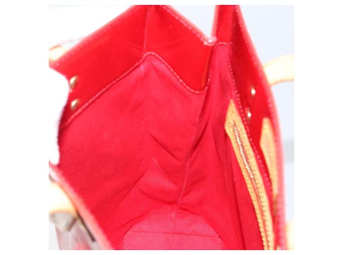LOUIS VUITTON Monogram Vernis Reade MM Borsa a Mano Rossa M91086 LV Auth gh954 Rosso - vista 20
