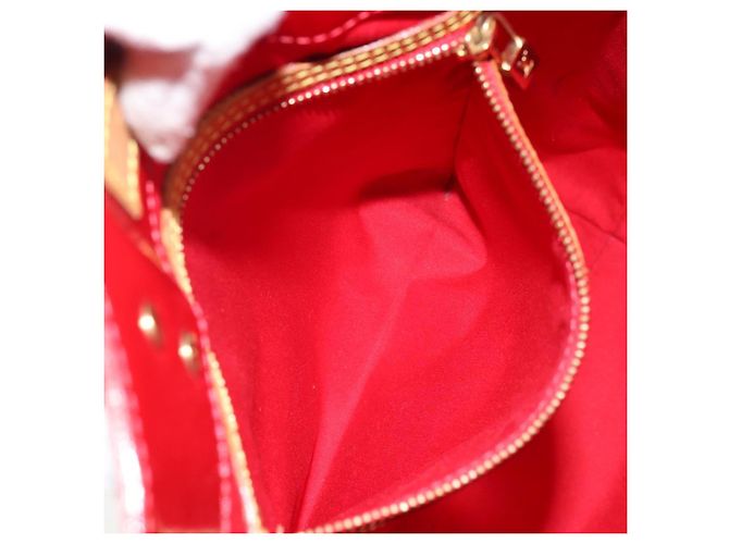 LOUIS VUITTON Monogram Vernis Reade MM Borsa a Mano Rossa M91086 LV Auth gh954 Rosso - vista 21