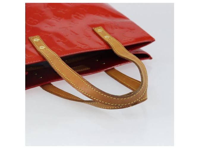 LOUIS VUITTON Monogram Vernis Reade MM Borsa a Mano Rossa M91086 LV Auth gh954 Rosso - vista 7