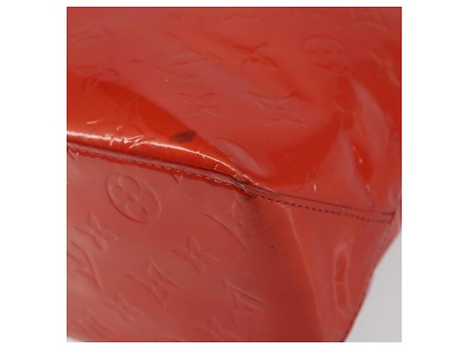 LOUIS VUITTON Monogram Vernis Reade MM Borsa a Mano Rossa M91086 LV Auth gh954 Rosso - vista 9