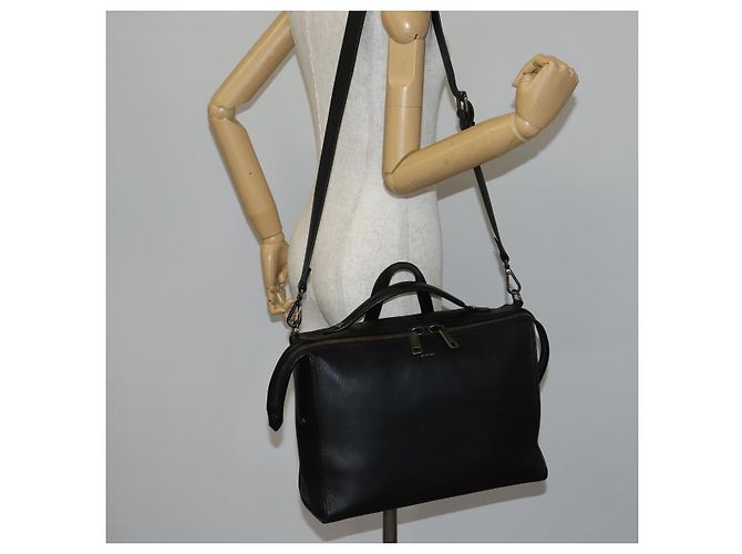 Borsa a mano FENDI in pelle 2 in 1 nera Auth bs29449 Nero - vista 24