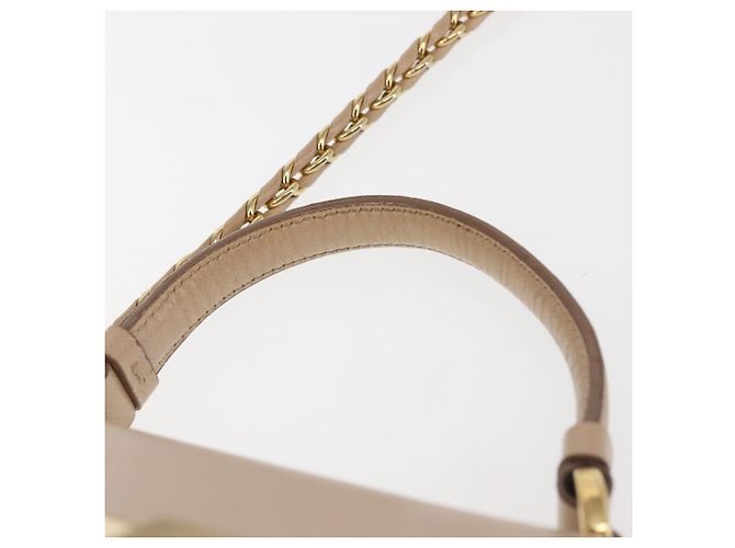 Borsa a Spalla Chain Vala in Pelle Salvatore Ferragamo 2 in 1 Rosa Oro Auth 144333 - vista 14