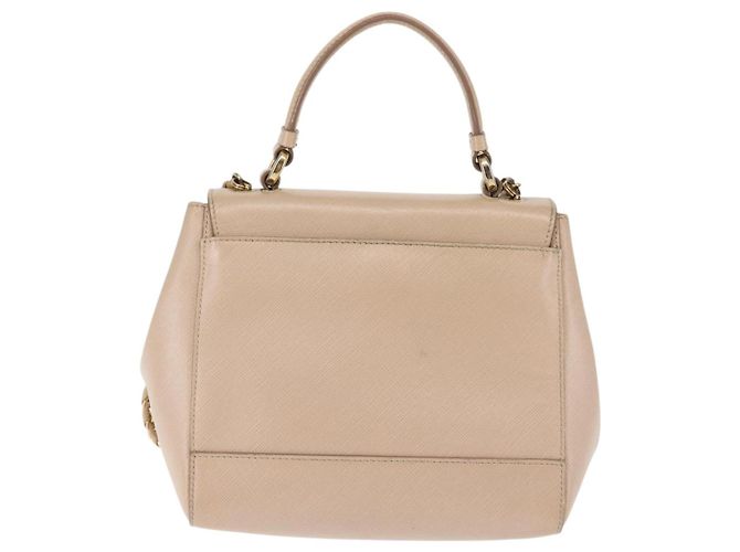 Borsa a Spalla Chain Vala in Pelle Salvatore Ferragamo 2 in 1 Rosa Oro Auth 144333 - vista 2