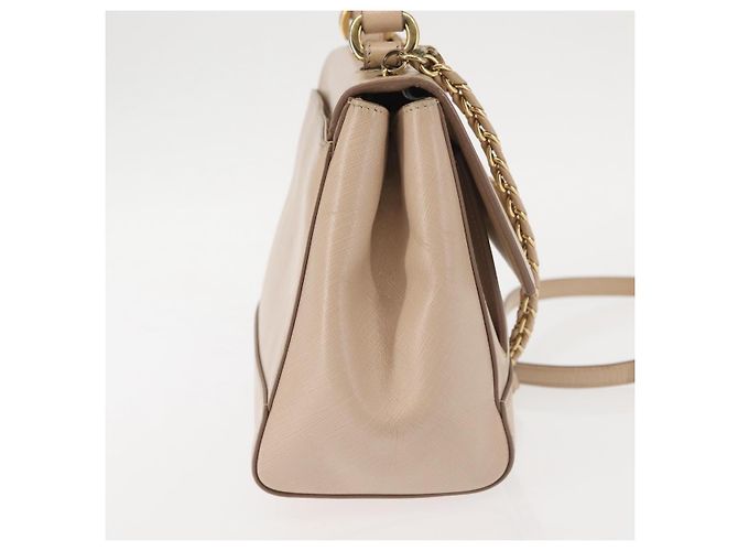 Borsa a Spalla Chain Vala in Pelle Salvatore Ferragamo 2 in 1 Rosa Oro Auth 144333 - vista 4