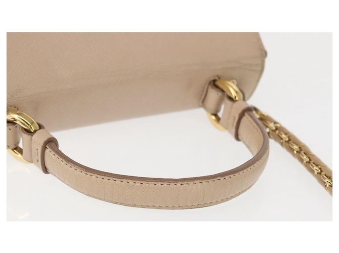 Borsa a Spalla Chain Vala in Pelle Salvatore Ferragamo 2 in 1 Rosa Oro Auth 144333 - vista 7