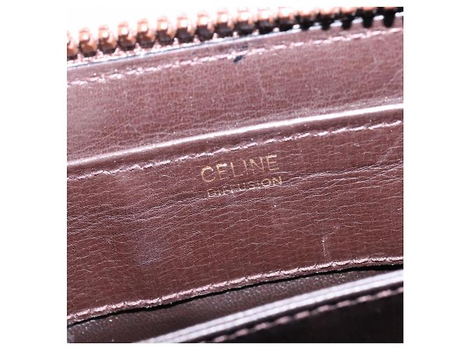 Céline Borsa a Spalla Celine C Sulky in Tela Marrone Oro Auth 145471 D'oro - vista 10