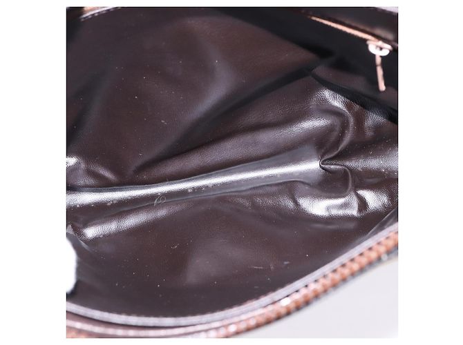 Céline Borsa a Spalla Celine C Sulky in Tela Marrone Oro Auth 145471 D'oro - vista 11