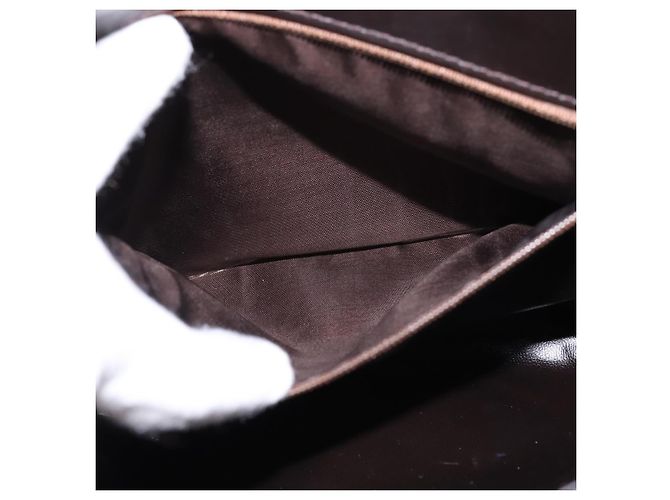 Céline Borsa a Spalla Celine C Sulky in Tela Marrone Oro Auth 145471 D'oro - vista 12