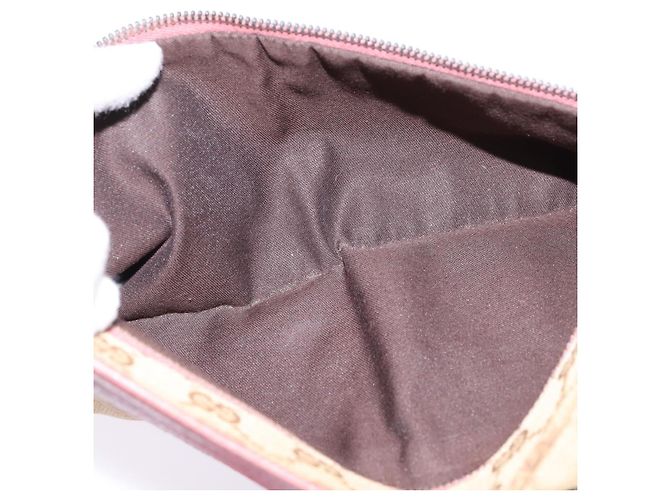 GUCCI GG Canvas Sherry Line Bauchtasche Beige Rosa Silber 28566 Auth 144532 Pink - Ansicht 10