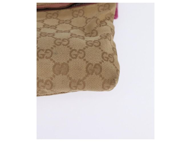 GUCCI GG Canvas Sherry Line Bauchtasche Beige Rosa Silber 28566 Auth 144532 Pink - Ansicht 15