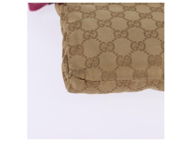 GUCCI GG Canvas Sherry Line Bauchtasche Beige Rosa Silber 28566 Auth 144532 Pink - Ansicht 16