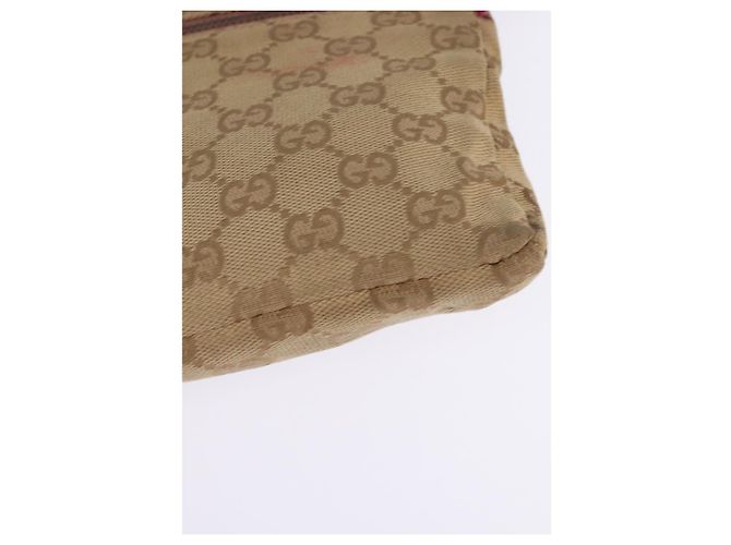 GUCCI GG Canvas Sherry Line Bauchtasche Beige Rosa Silber 28566 Auth 144532 Pink - Ansicht 9