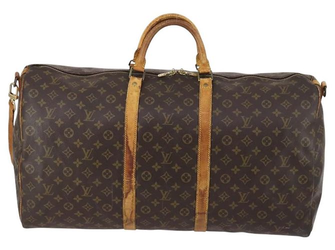 LOUIS VUITTON Borsa Boston Monogram Keepall Bandoulière 60 M41412 LV Auth 144769 Monogramma - vista 13