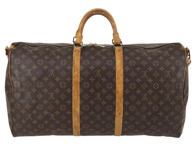 LOUIS VUITTON Borsa Boston Monogram Keepall Bandoulière 60 M41412 LV Auth 144769 Monogramma - vista 2
