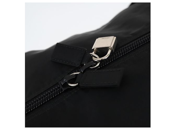 Borsa Boston PRADA Nylon 2way Nera Argento Auth 143770 Nero - vista 21