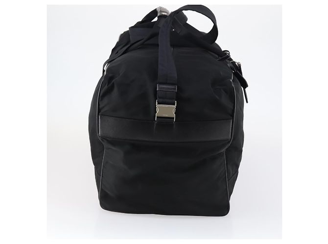 Borsa Boston PRADA Nylon 2way Nera Argento Auth 143770 Nero - vista 5