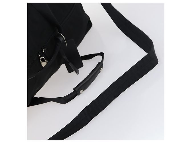 Borsa Boston PRADA Nylon 2way Nera Argento Auth 143770 Nero - vista 8