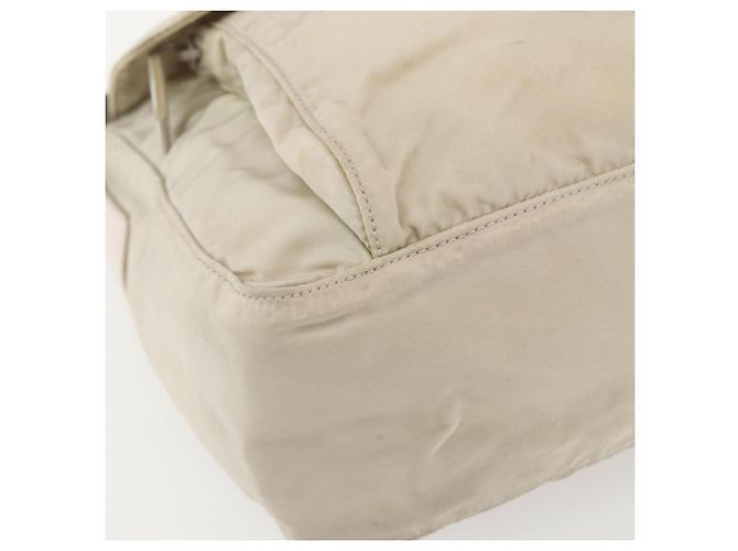 Borsa a Spalla PRADA Nylon Beige Argento Autentica 151497 - vista 11