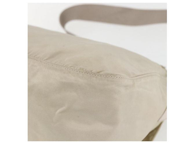 Borsa a Spalla PRADA Nylon Beige Argento Autentica 151497 - vista 12