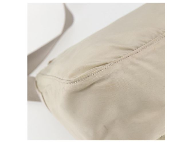 Borsa a Spalla PRADA Nylon Beige Argento Autentica 151497 - vista 13