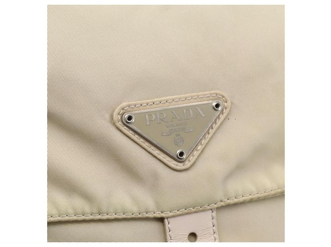 Borsa a Spalla PRADA Nylon Beige Argento Autentica 151497 - vista 15