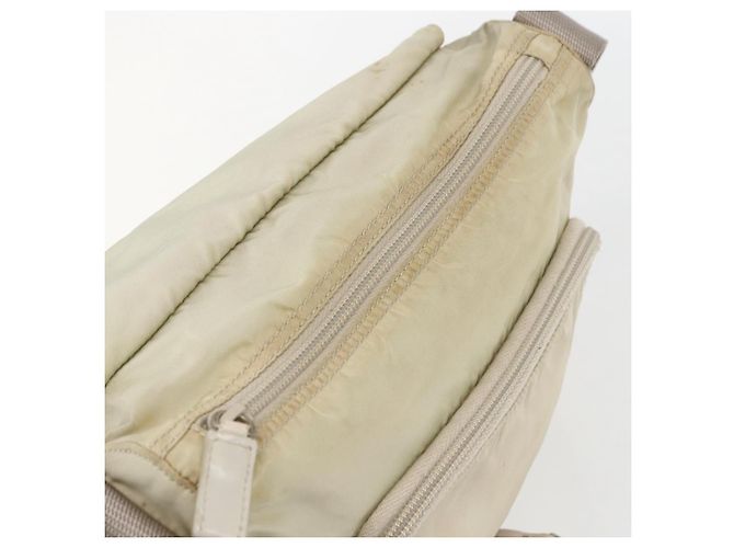 Borsa a Spalla PRADA Nylon Beige Argento Autentica 151497 - vista 17