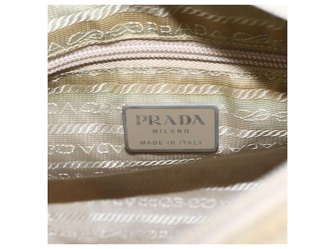 Borsa a Spalla PRADA Nylon Beige Argento Autentica 151497 - vista 18
