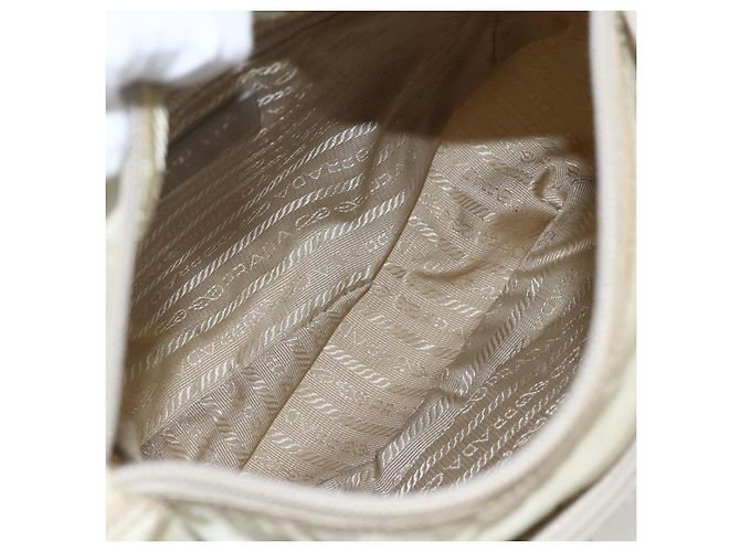 Borsa a Spalla PRADA Nylon Beige Argento Autentica 151497 - vista 20