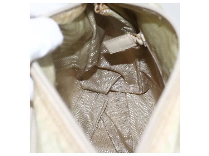 Borsa a Spalla PRADA Nylon Beige Argento Autentica 151497 - vista 22