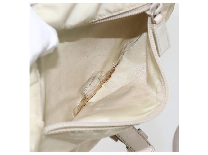 Borsa a Spalla PRADA Nylon Beige Argento Autentica 151497 - vista 25