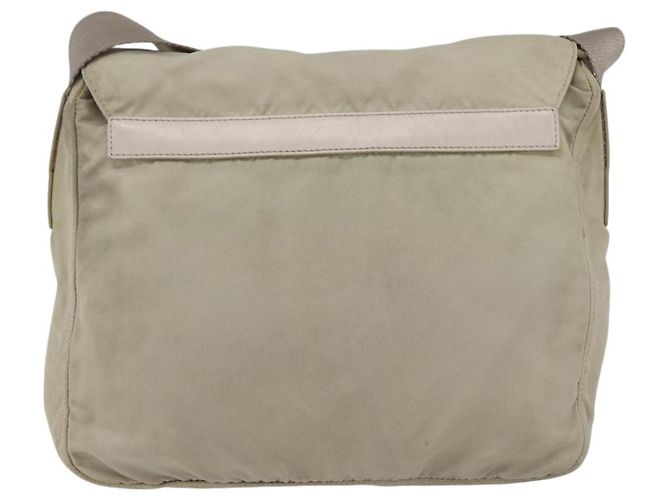 Borsa a Spalla PRADA Nylon Beige Argento Autentica 151497 - vista 3