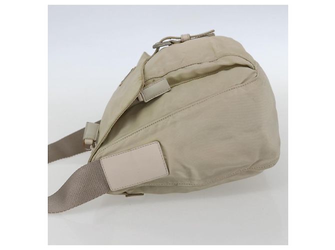 Borsa a Spalla PRADA Nylon Beige Argento Autentica 151497 - vista 4