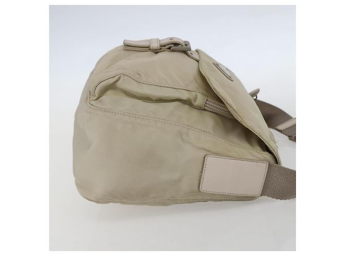 Borsa a Spalla PRADA Nylon Beige Argento Autentica 151497 - vista 5