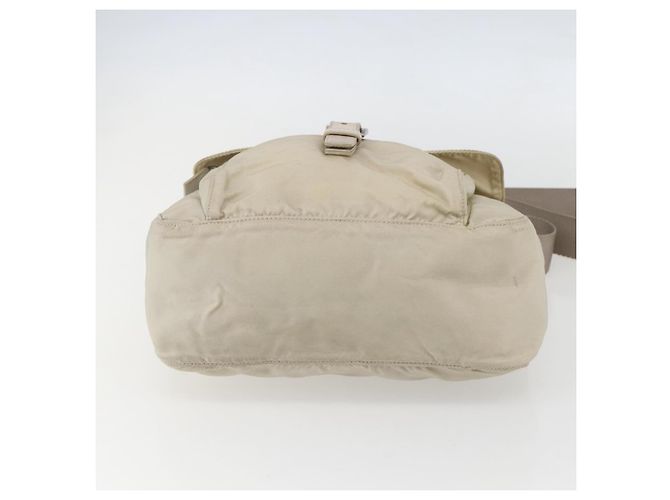 Borsa a Spalla PRADA Nylon Beige Argento Autentica 151497 - vista 9