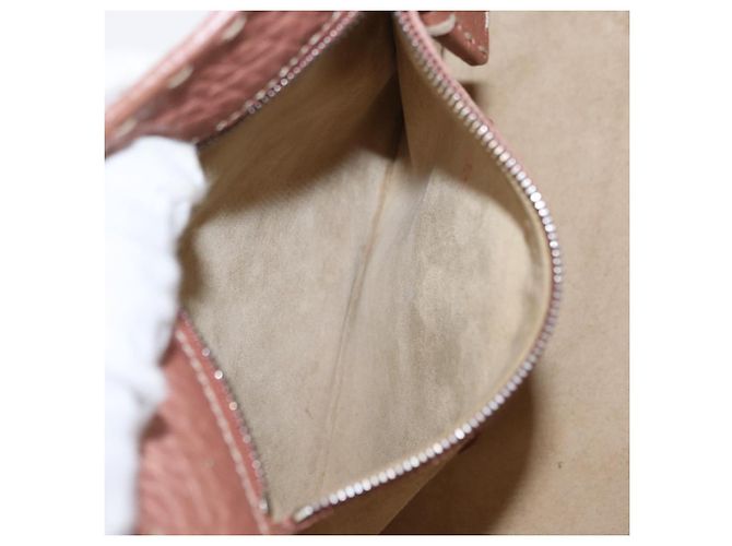 FENDI Selleria Mini Tote Tasche aus Leder Beige Silber Auth am9906 - Ansicht 20