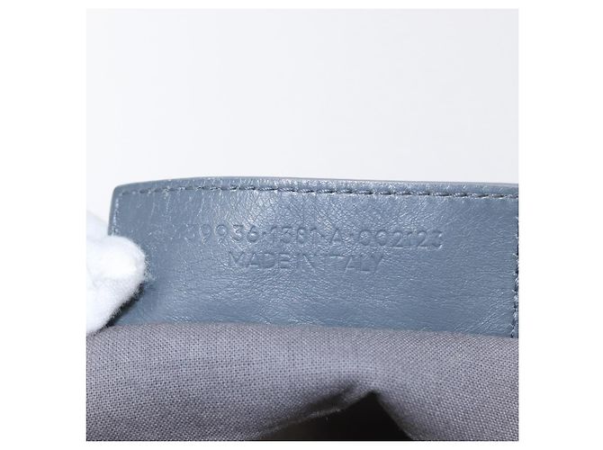 BALENCIAGA Navy Cabas M Hand Bag Canvas Leather White Silver 339936 Auth 152050 Silvery - view 12