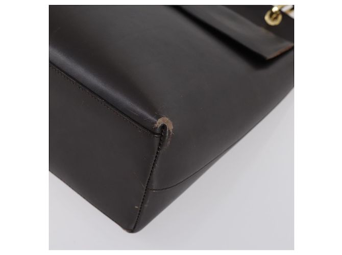 Borsa a mano in pelle GUCCI Bamboo 2way Marrone Oro 001 1886 Auth BA7787 D'oro - vista 12