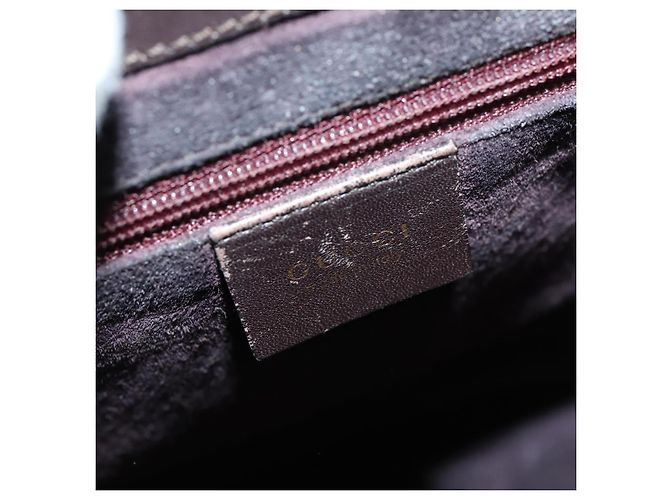Borsa a mano in pelle GUCCI Bamboo 2way Marrone Oro 001 1886 Auth BA7787 D'oro - vista 19