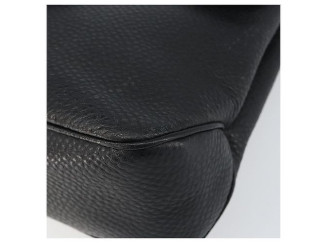 Borsa a Spalla Gancini in Pelle Nera e Argento Autentica Salvatore Ferragamo BA8229 Nero - vista 10