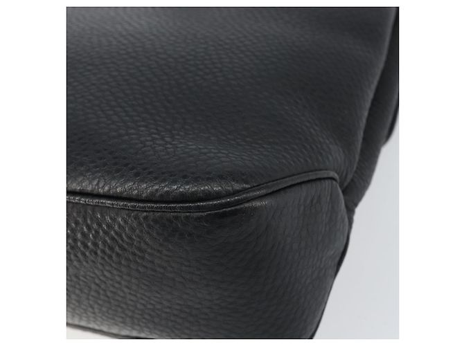 Borsa a Spalla Gancini in Pelle Nera e Argento Autentica Salvatore Ferragamo BA8229 Nero - vista 12