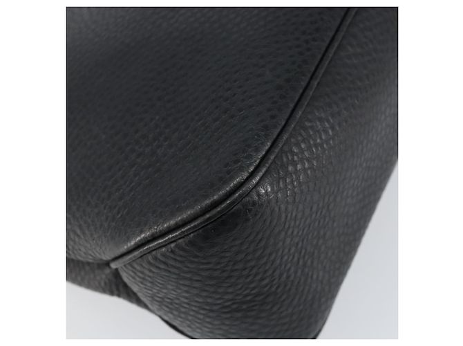 Borsa a Spalla Gancini in Pelle Nera e Argento Autentica Salvatore Ferragamo BA8229 Nero - vista 13