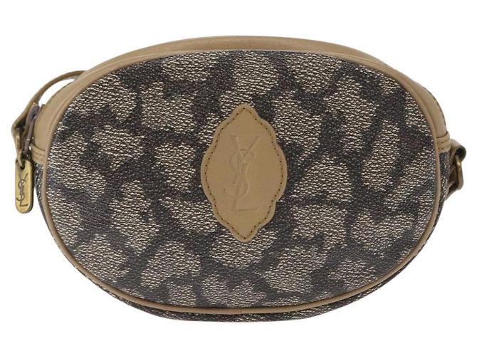 Saint Laurent Schultertasche aus PVC-Leder Beige Auth am9701 - Ansicht 13